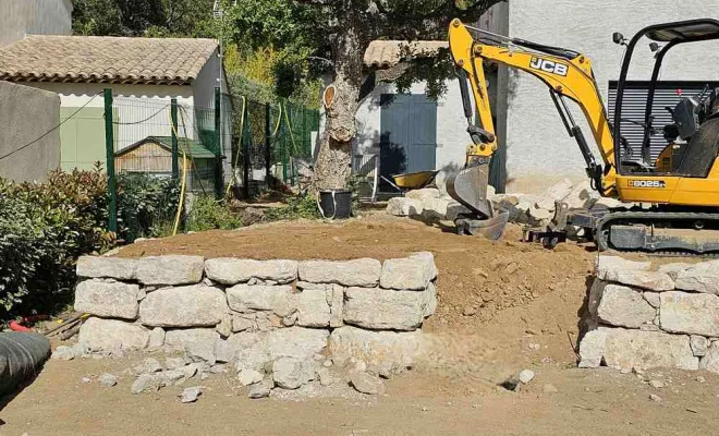 Travaux d'enrochement, Fréjus, MARTIN Hervé Terrassement